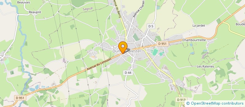 localisation de l'entreprise CREUSE BERRY IMMOBILIER à DUN-LE-PALESTEL