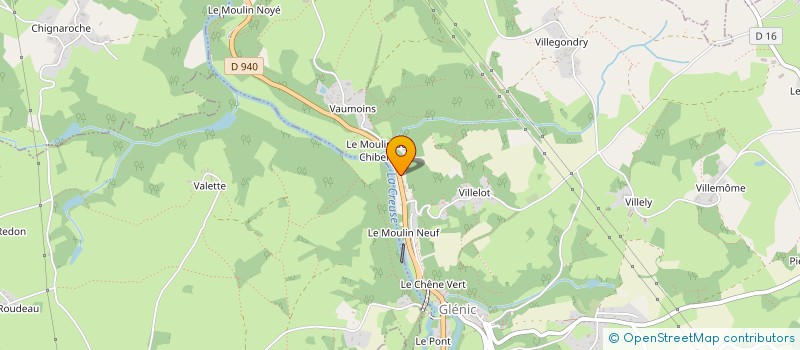 localisation de l'entreprise CREUSE COUVERTURE à GLENIC