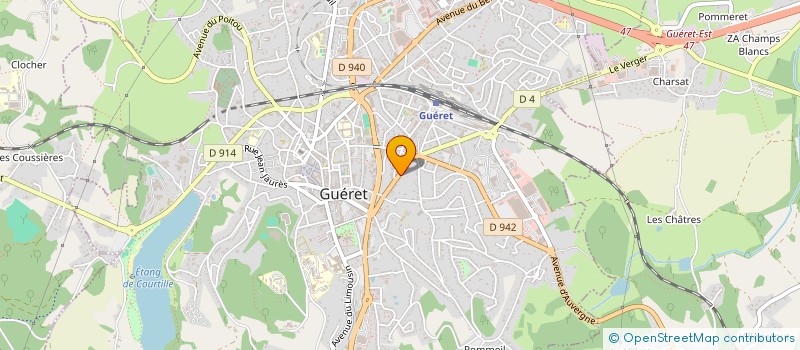 localisation de l'entreprise CREUSE HABITAT SERVICES à GUERET