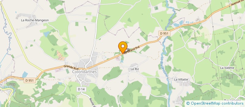 localisation de l'entreprise CREUSE VGP à COLONDANNES