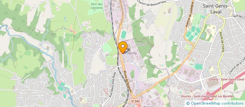localisation de l'entreprise CREUSOL TP TERRASSEMENT à BRIGNAIS