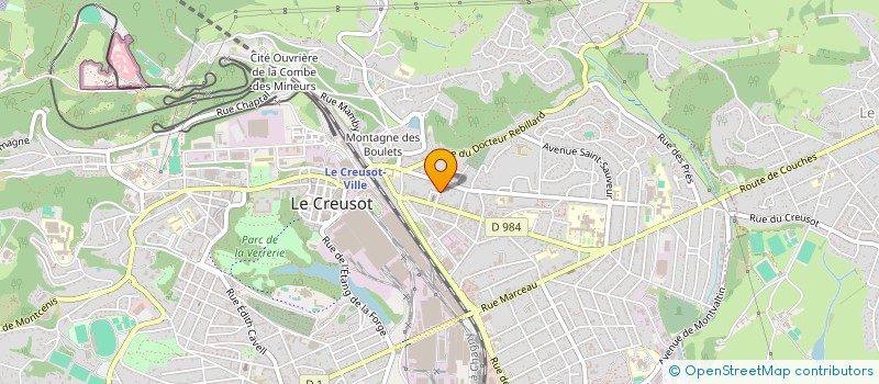 localisation de l'entreprise CREUSOT BOISSONS à LE CREUSOT