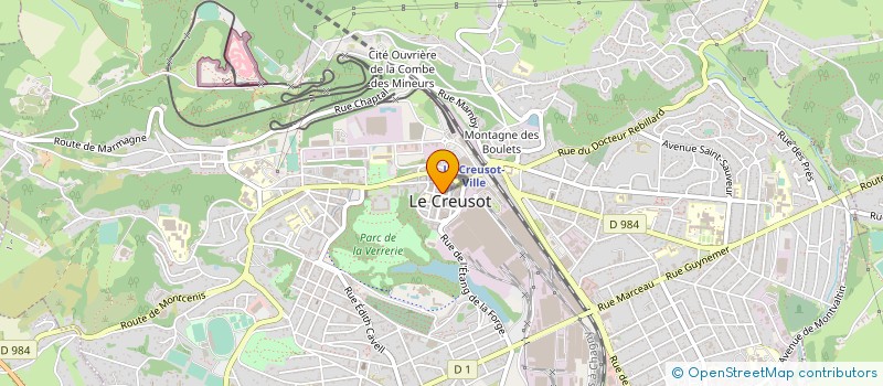 localisation de l'entreprise CREUSOT EDUCATION ET SPORT CANIN à LE CREUSOT