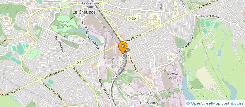 localisation de l'entreprise CREUSOT INDUSTRIES SERVICES à LE CREUSOT
