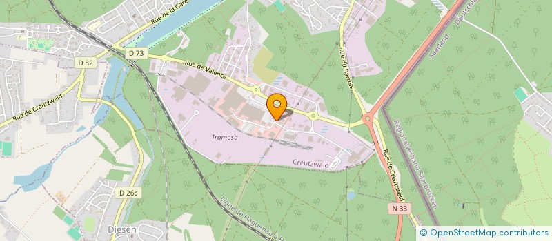 localisation de l'entreprise CREUTZWALD AUTOMOBILES à CREUTZWALD