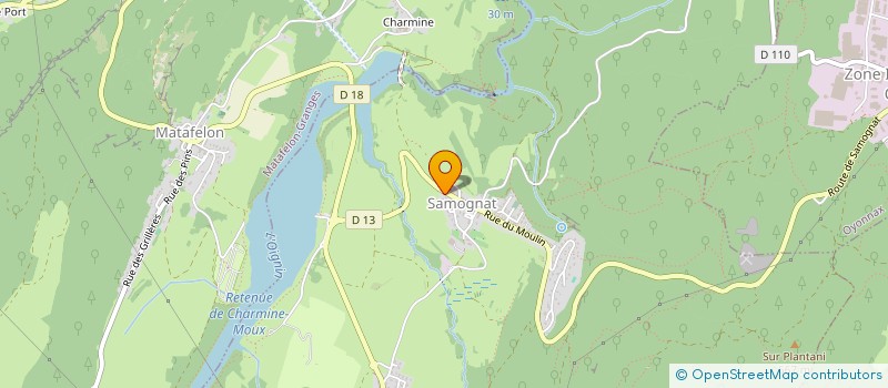 localisation de l'entreprise CREUX BEZON SCI  SAMOGNAT