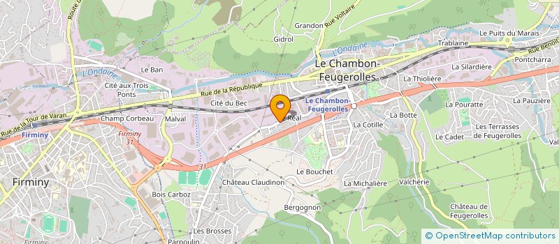 localisation de l'entreprise CREUX DU SABLE à LE CHAMBON-FEUGEROLLES