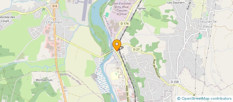 localisation de l'entreprise CREUZIER à CREUZIER-LE-VIEUX