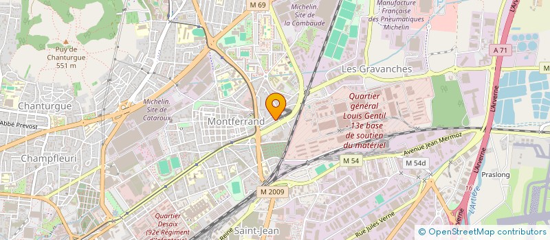 localisation de l'entreprise CREVE COEUR  CLERMONT-FERRAND