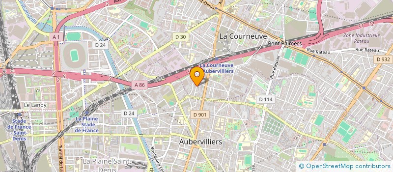 localisation de l'entreprise CREVECOEUR THEATRE à LA COURNEUVE