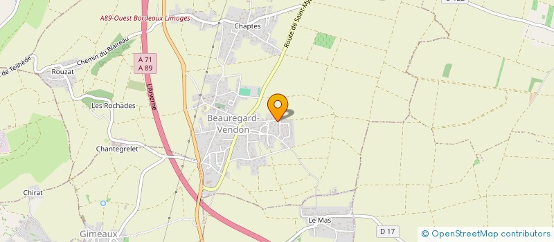 localisation de l'entreprise CREXIMMO  BEAUREGARD-VENDON