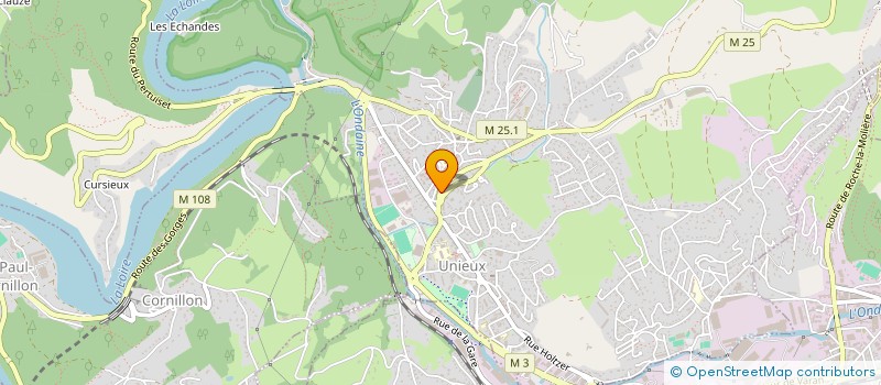 localisation de l'entreprise CRH  UNIEUX