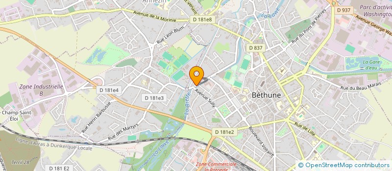 localisation de l'entreprise CRI D'ART  BETHUNE