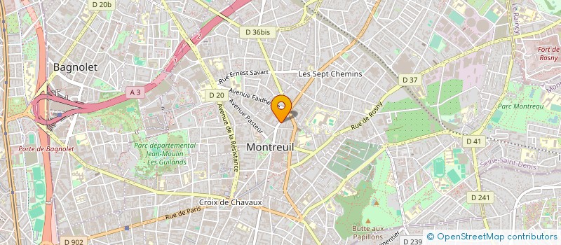 localisation de l'entreprise CRI THER  MONTREUIL