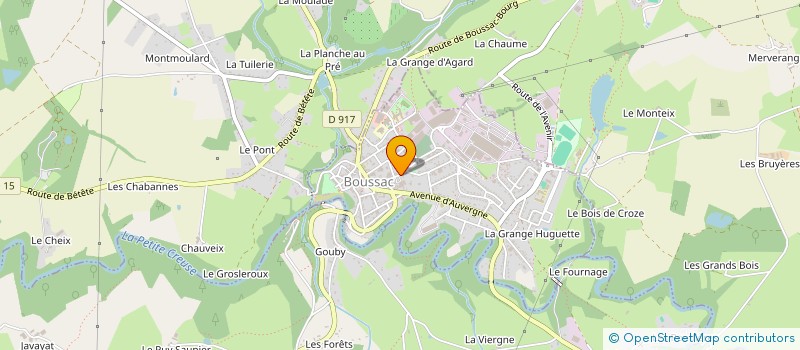 localisation de l'entreprise CRIAEAU  BOUSSAC