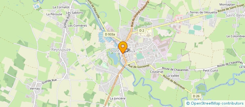 localisation de l'entreprise CRIBADI à PONT-DE-VAUX