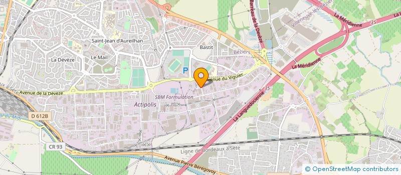 localisation de l'entreprise CRIBALLET à BEZIERS