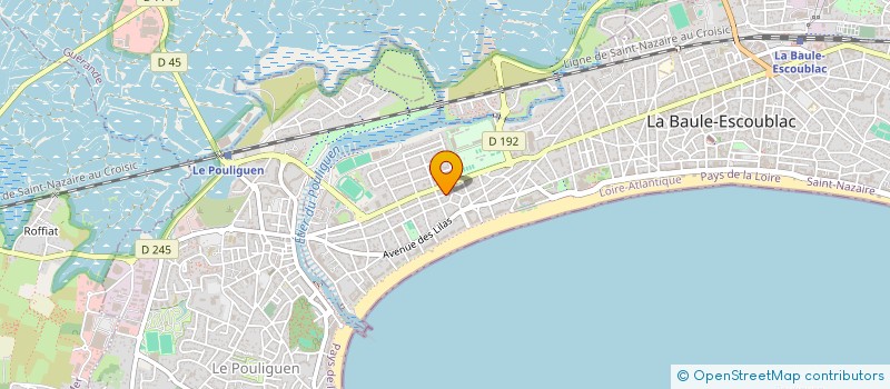 localisation de l'entreprise CRIBIER INVEST à LA BAULE-ESCOUBLAC