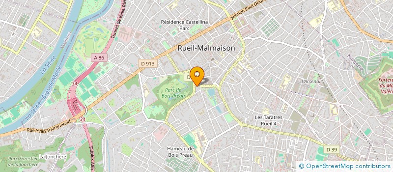 localisation de l'entreprise CRICAF à RUEIL-MALMAISON