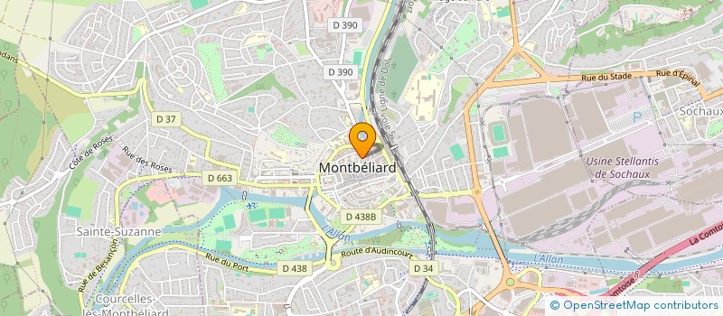 localisation de l'entreprise CRICCHIO  MONTBELIARD