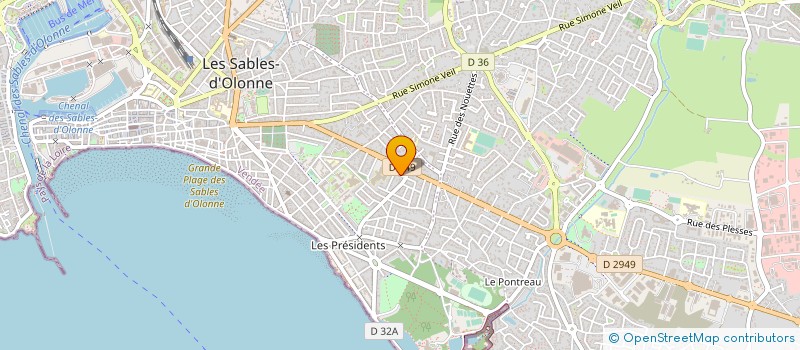 localisation de l'entreprise CRIDIP à LES SABLES D'OLONNE