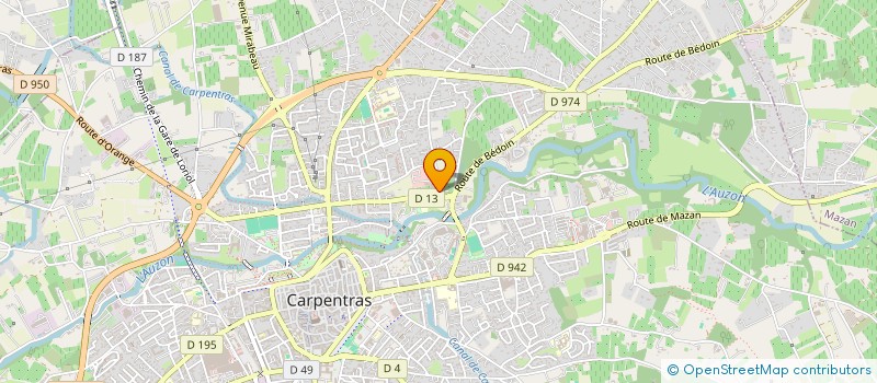 localisation de l'entreprise CRIFLO  CARPENTRAS