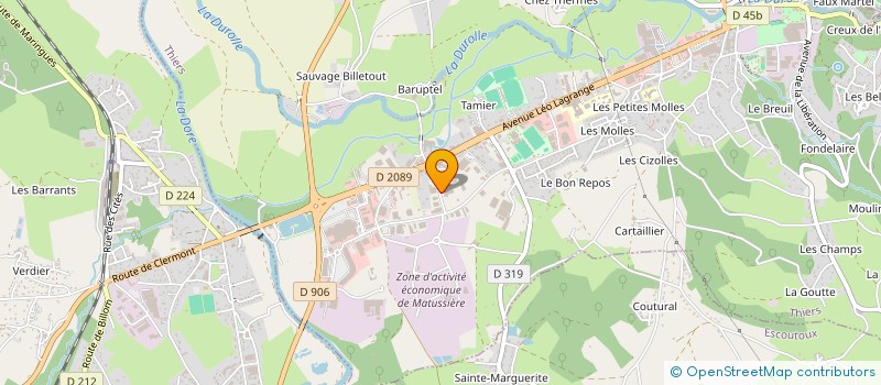 localisation de l'entreprise CRILIFI à THIERS