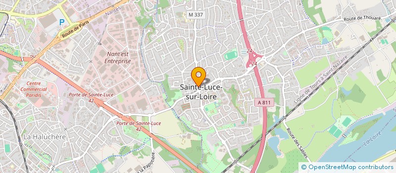 localisation de l'entreprise CRILOFA à SAINTE-LUCE-SUR-LOIRE