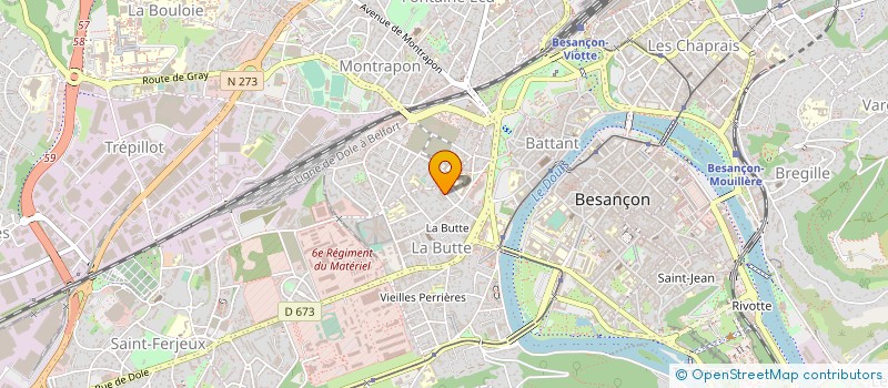 localisation de l'entreprise CRIMM  BESANCON