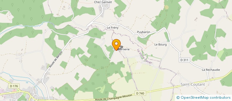 localisation de l'entreprise CRIN BLANC  CHAMPAGNE-MOUTON