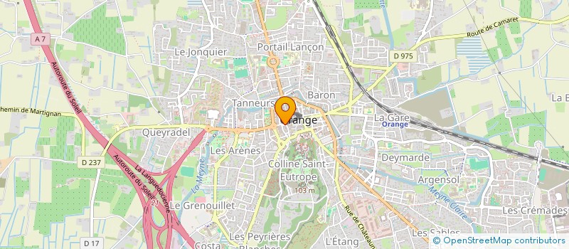 localisation de l'entreprise CRINA  ORANGE