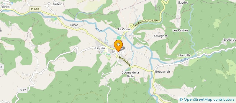 localisation de l'entreprise CRINIERES DE L'ARAC à MASSAT