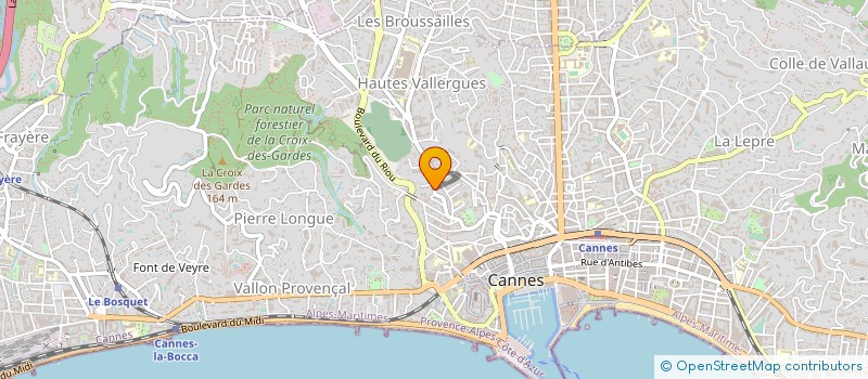 localisation de l'entreprise CRISAND à CANNES