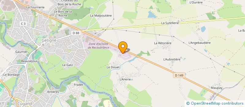 localisation de l'entreprise CRISTAL  CLISSON