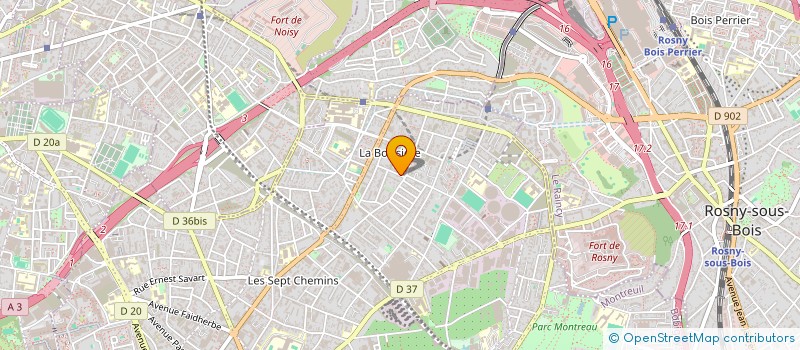 localisation de l'entreprise CRISTAL à MONTREUIL