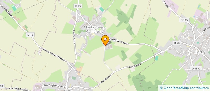 localisation de l'entreprise CRISTAL  MONTIGNY-EN-CAMBRESIS