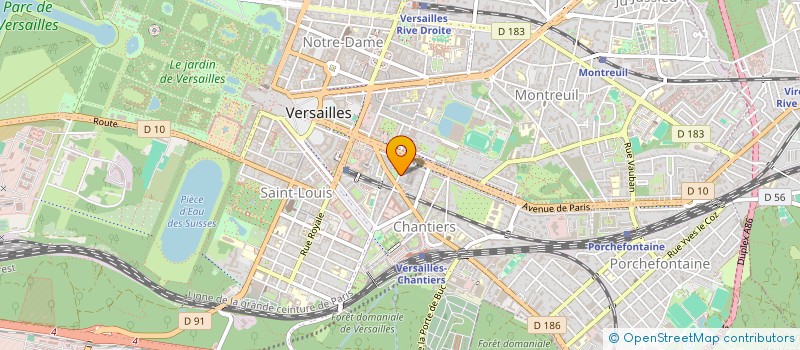 localisation de l'entreprise CRISTAL ARCHITECTURE à VERSAILLES