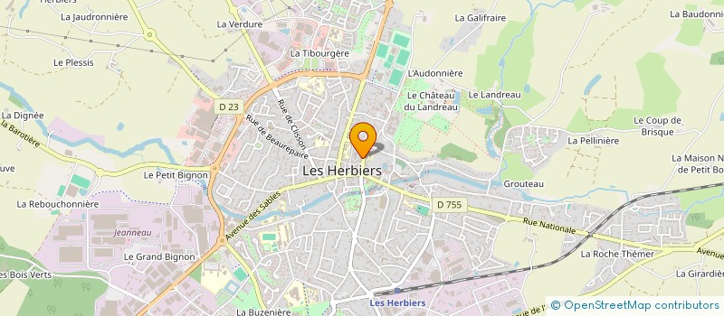 localisation de l'entreprise CRISTAL ARCHITECTURE à HERBIERS (LES)