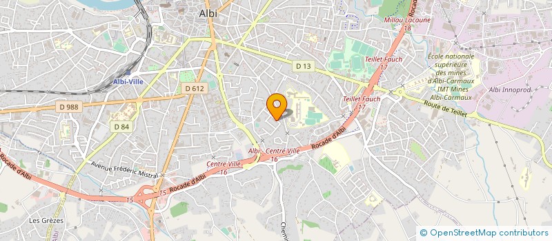 localisation de l'entreprise CRISTAL AUDIO à ALBI