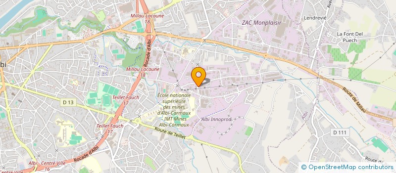 localisation de l'entreprise CRISTAL AUDIO PRO à ALBI