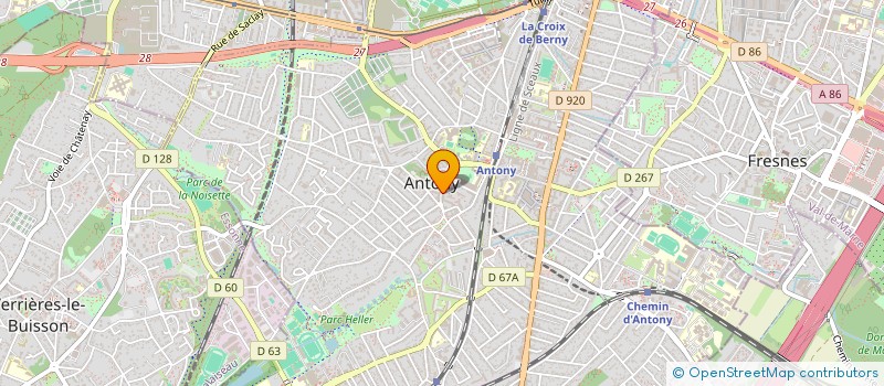 localisation de l'entreprise CRISTAL D'ETOILE à ANTONY