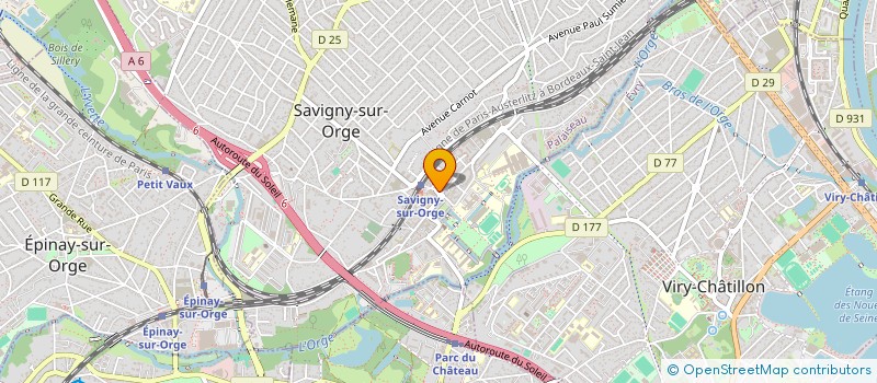 localisation de l'entreprise CRISTAL FOODS à SAVIGNY-SUR-ORGE