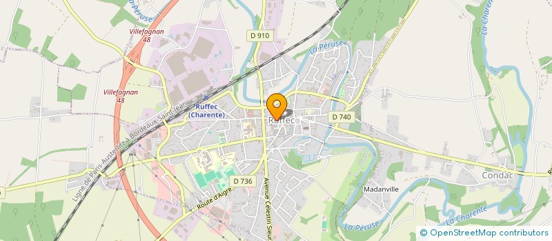 localisation de l'entreprise CRISTAL OPTIQUE à RUFFEC