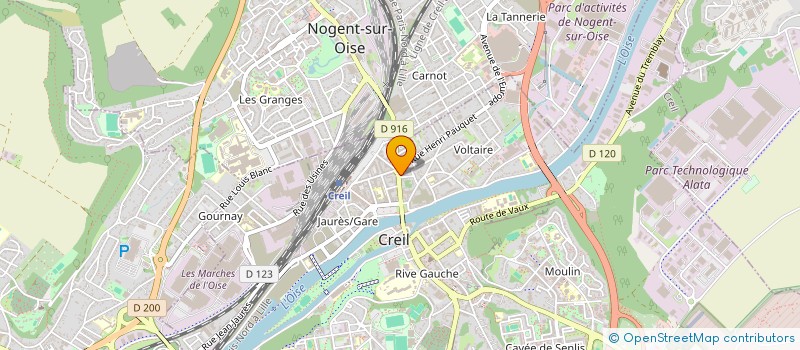 localisation de l'entreprise CRISTAL OPTIQUE à CREIL