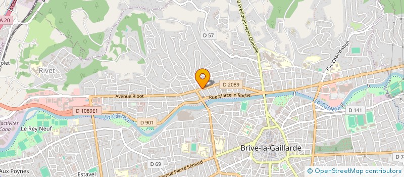 localisation de l'entreprise CRISTAL PISCINE 19 à BRIVE-LA-GAILLARDE