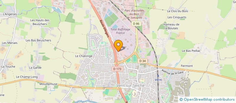 localisation de l'entreprise CRISTAL PISCINE  VERN-SUR-SEICHE