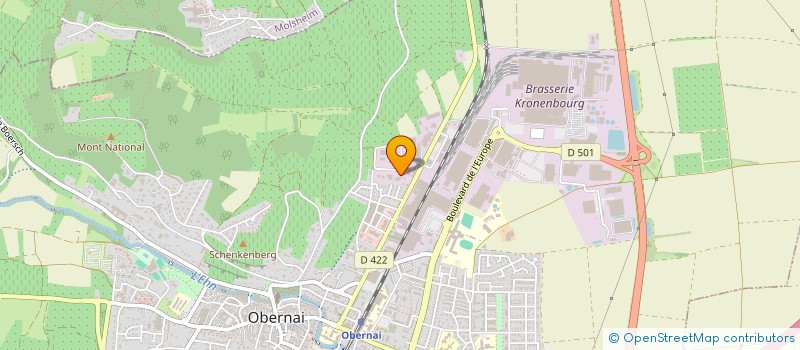 localisation de l'entreprise CRISTAL PISCINES  OBERNAI