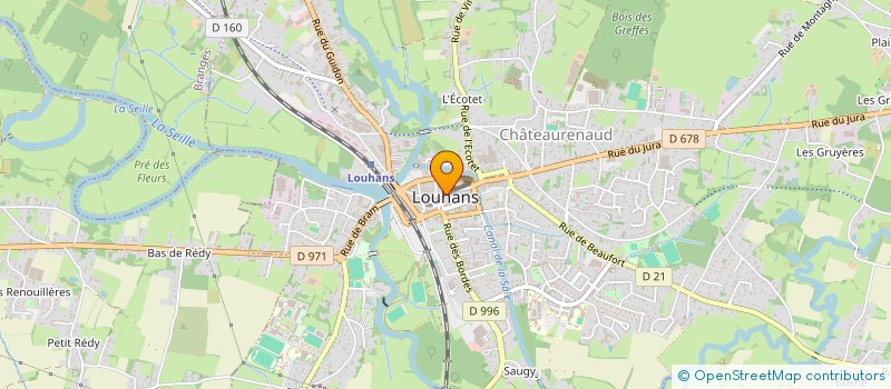localisation de l'entreprise CRISTAL PRESSING à LOUHANS