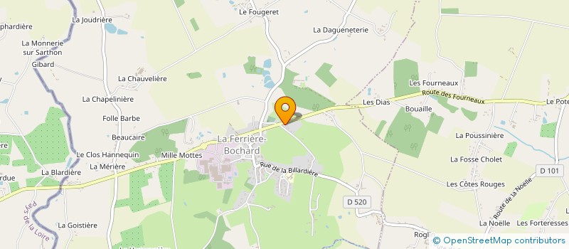 localisation de l'entreprise CRISTAL ROC à LA FERRIERE-BOCHARD