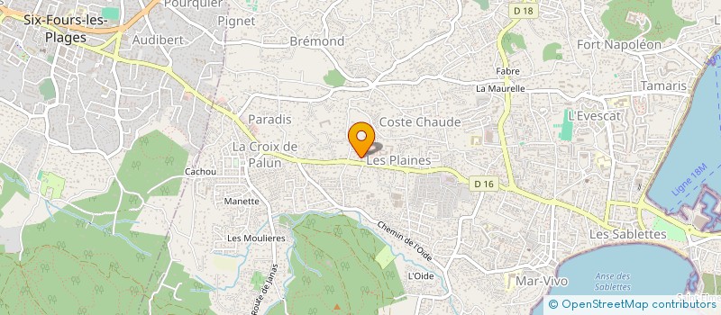 localisation de l'entreprise CRISTALE à LA SEYNE-SUR-MER
